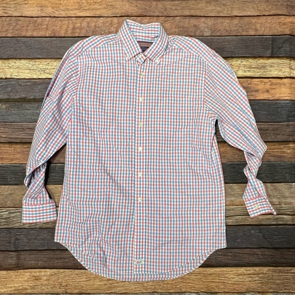 Vineyard Vines Murray Shirt Plaid Mens Button Down Casual Dress Shirt - Picture 1 of 6
